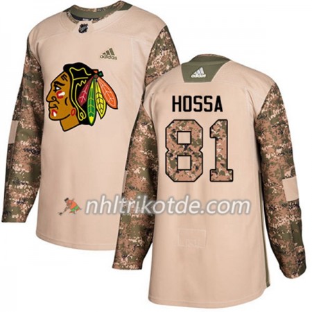 Chicago Blackhawks Trikot Marian Hossa 81 Adidas 2017-2018 Camo Veterans Day Practice Authentic - Herren